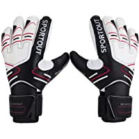Los mejores  - Sportout Iños y Adolescentes-Adultos Guantes de Portero de Futbol，Proporciona un Agarre Poderoso-Protege Tus Dedos de…